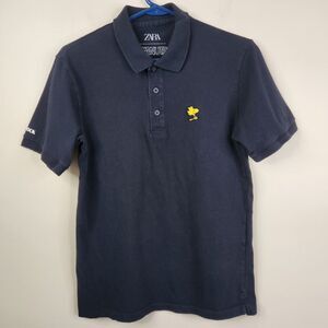 Zara X Peanuts Collab Woodstock Short Sleeve Causal Preppy Polo Shirt Small